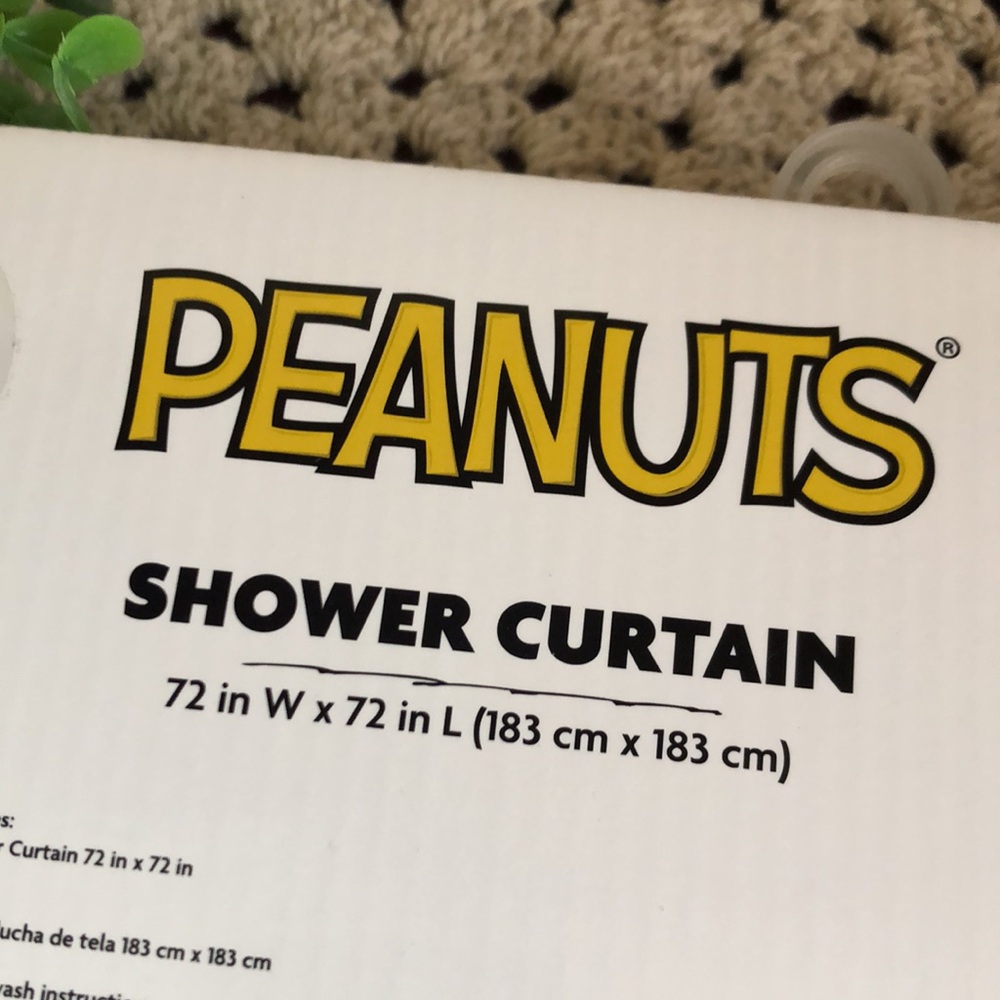 Peanuts Snoopy Shower Curtain with Orange and Red Leaves - Picture 6 of 10
